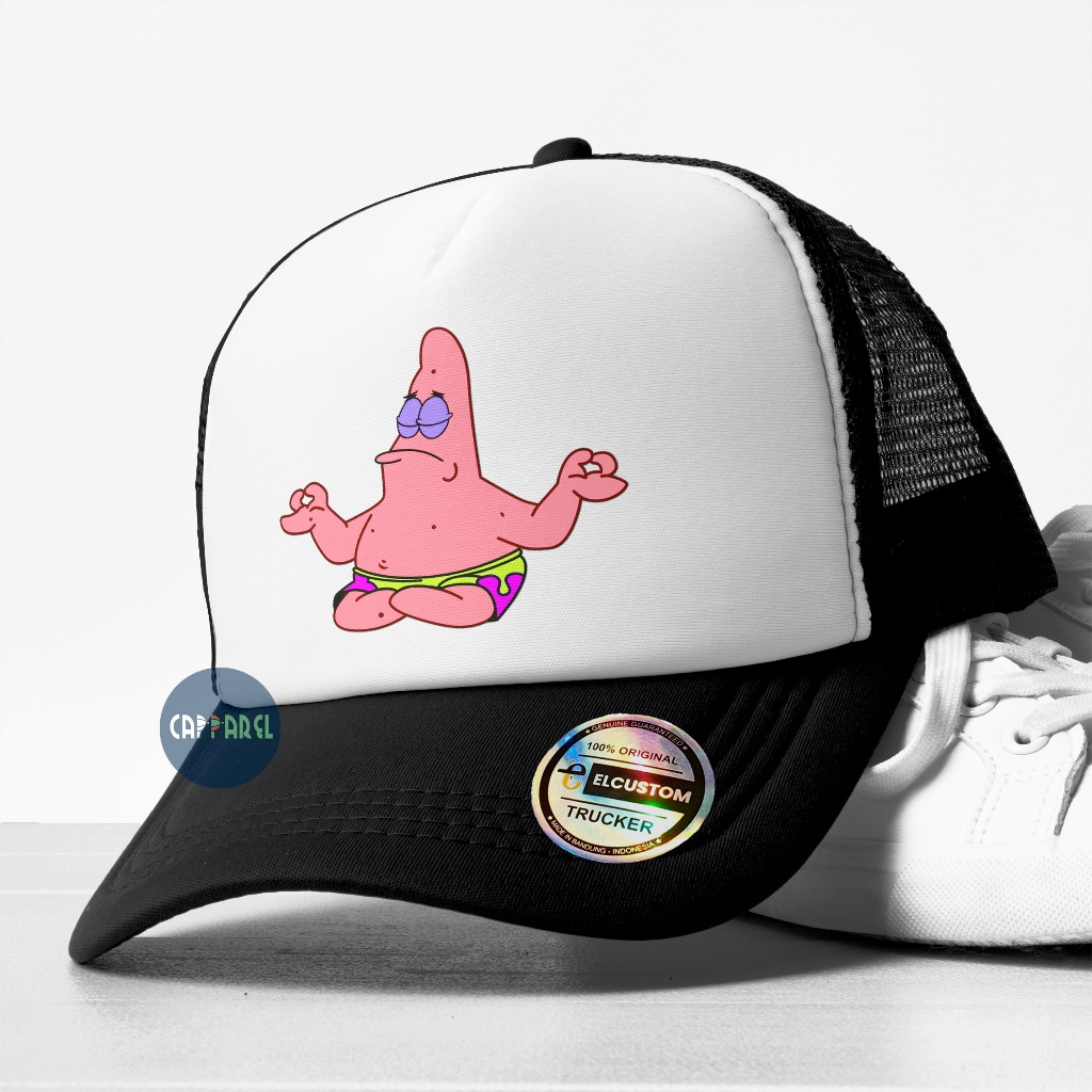 Topi SPONGEBOB /Topi Snapback Pria /Topi Trucker Jaring /Topi Distro Skena Outfit /Topi Cowok Starbo