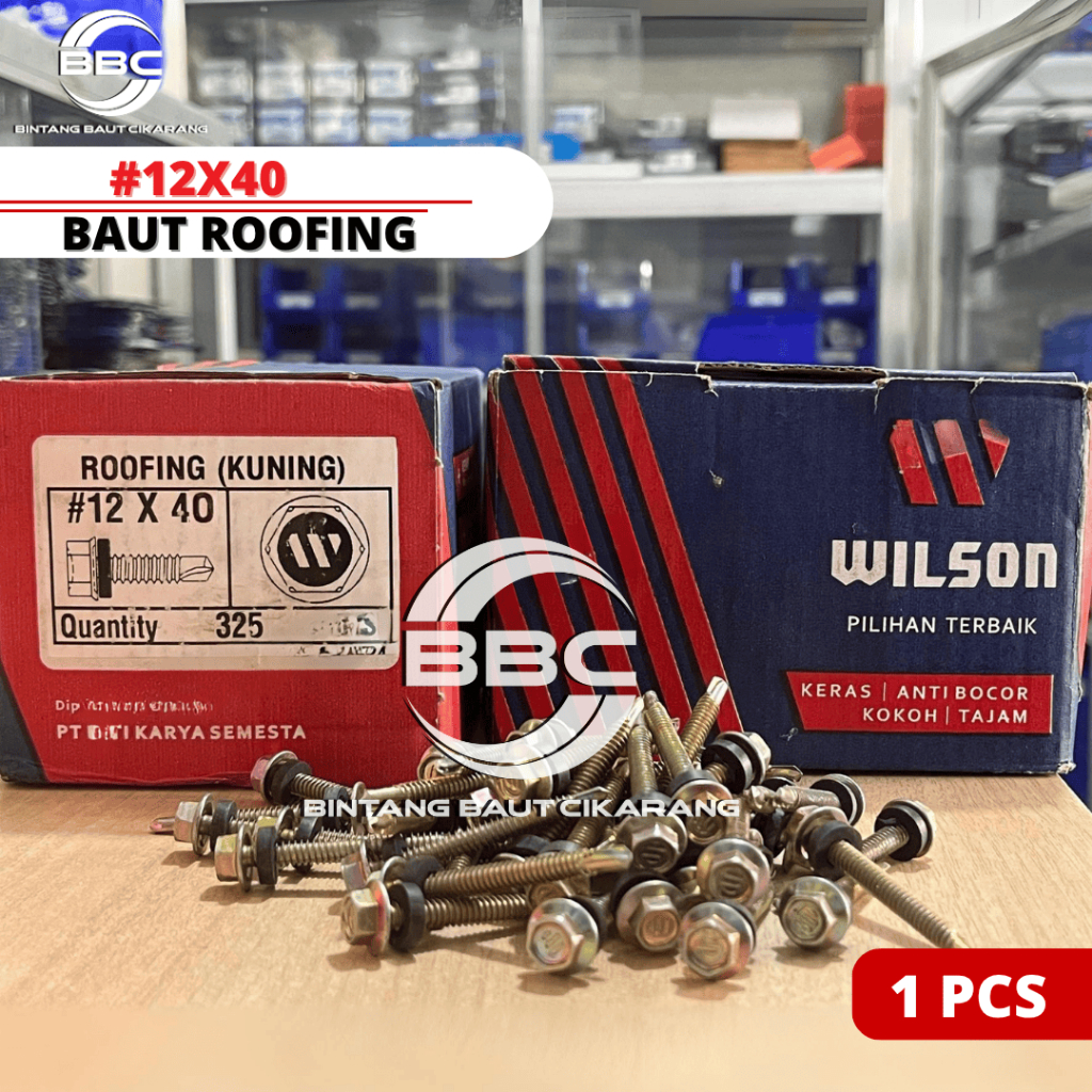 Sekrup Roofing HEX / SDS #12X40 Sekrup Atap Baja Ringan 12x40 (4 cm)