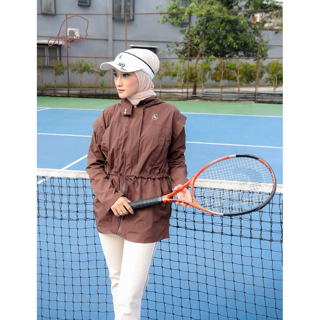[Grosir/3Pcs]Annisa Hijab-Jacket Parasut Kosong Empat By ANS