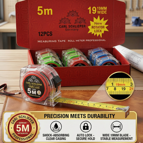 Meteran Tukang Serbaguna Ukuran 3M 5M 7.5M 10M | Meteran Ukur Auto Stop | Meteran Tukang Bangunan Pr