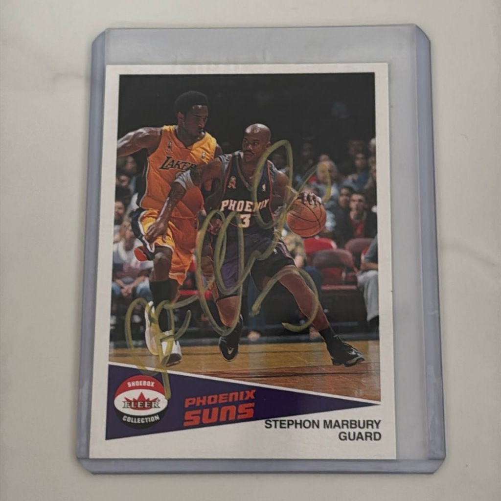 2001-02 Fleer Shoebox #104 Stephon Marbury Card with Kobe Bryant Basketball Card