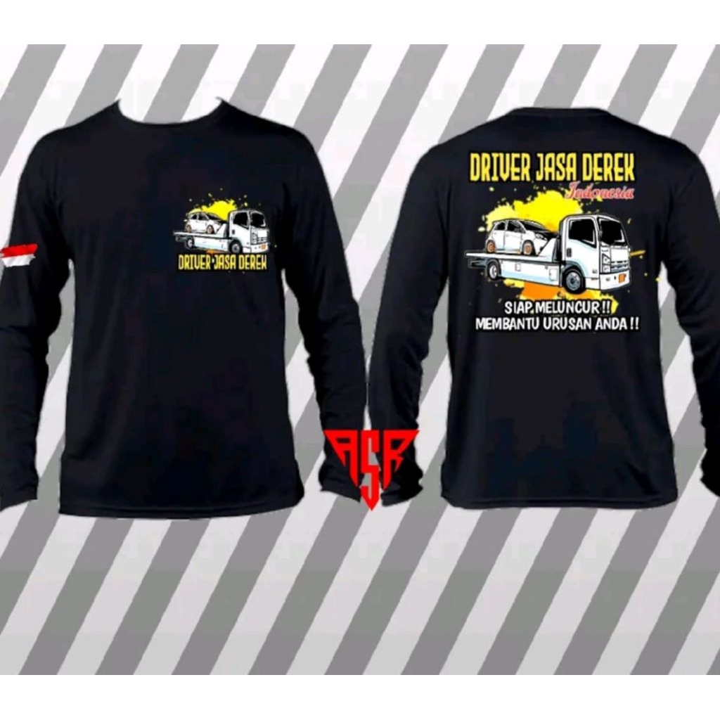 KAOS DRIVER JASA DEREK INDONESIA | Baju Printing Desain Sendiri | Kaos Pria Wanita Katun Premium | B