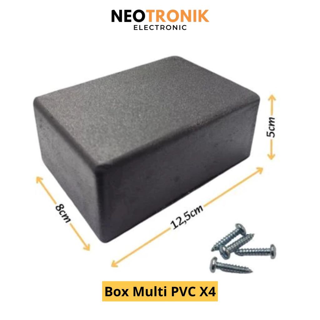 Box Kotak Hitam Elektronik DIY Box Multi Serbaguna X4 PVC