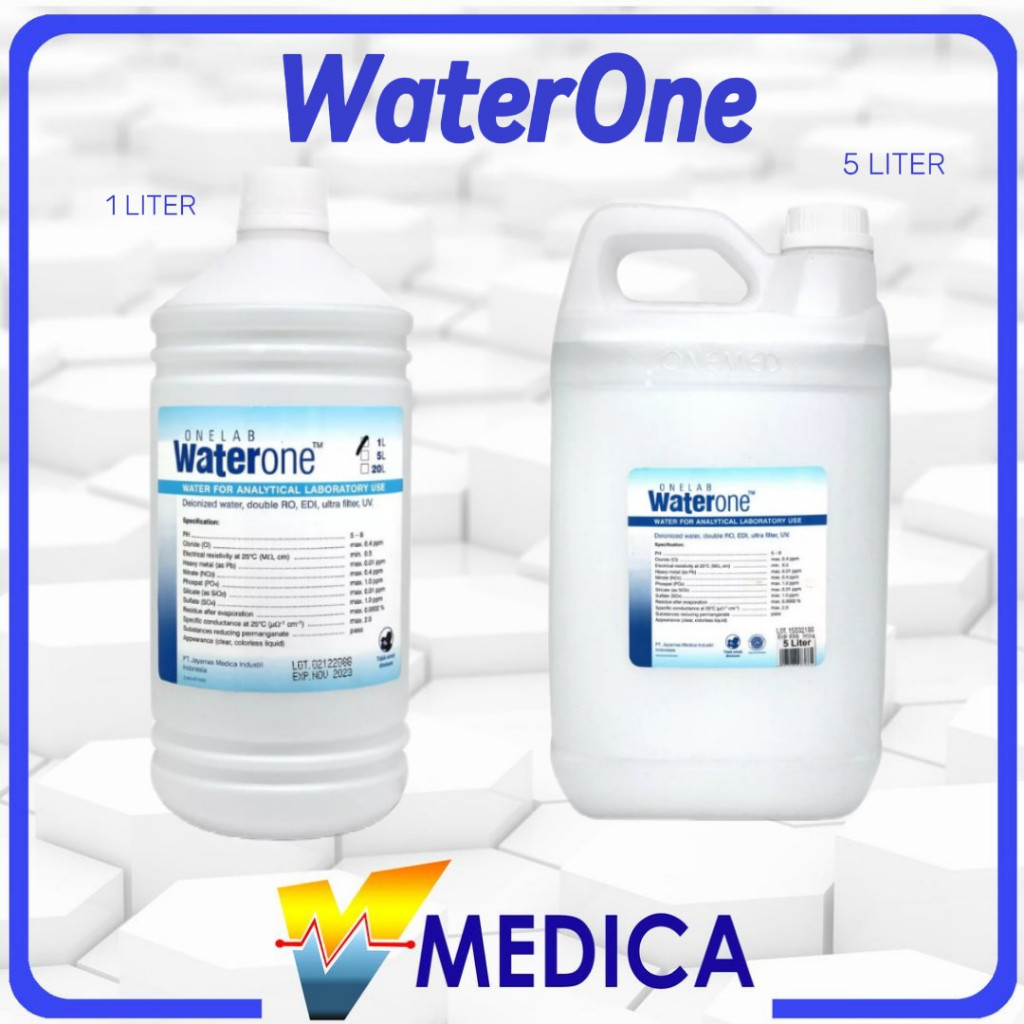 Water One OneMed 5liter / Aquadest 5 Liter Dan 1 Liter
