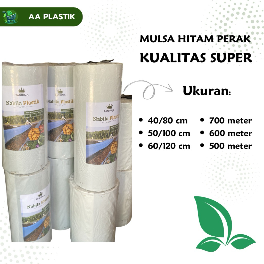 Plastik Mulsa Hitam Perak 0,35mm - Tahan Lama, Tahan Sinar Matahari, Mudah Dipasang