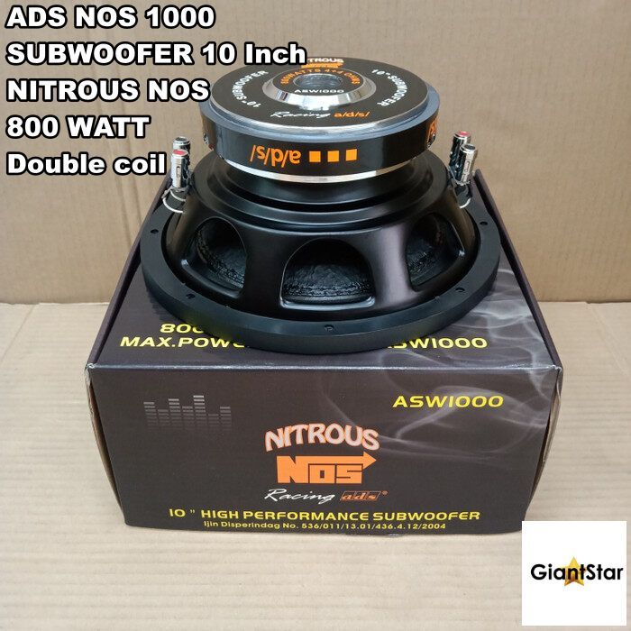 Speaker Subwoofer ADS Nos 10 inch double coil 10in ADS ASW NOS 1000 NITROUS