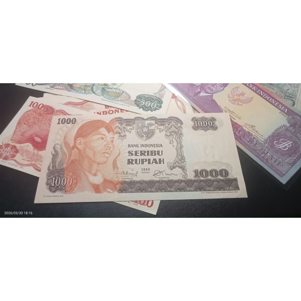 Uang Kuno 1000 Rupiah Jendral Soedirman Th.1968 Gres