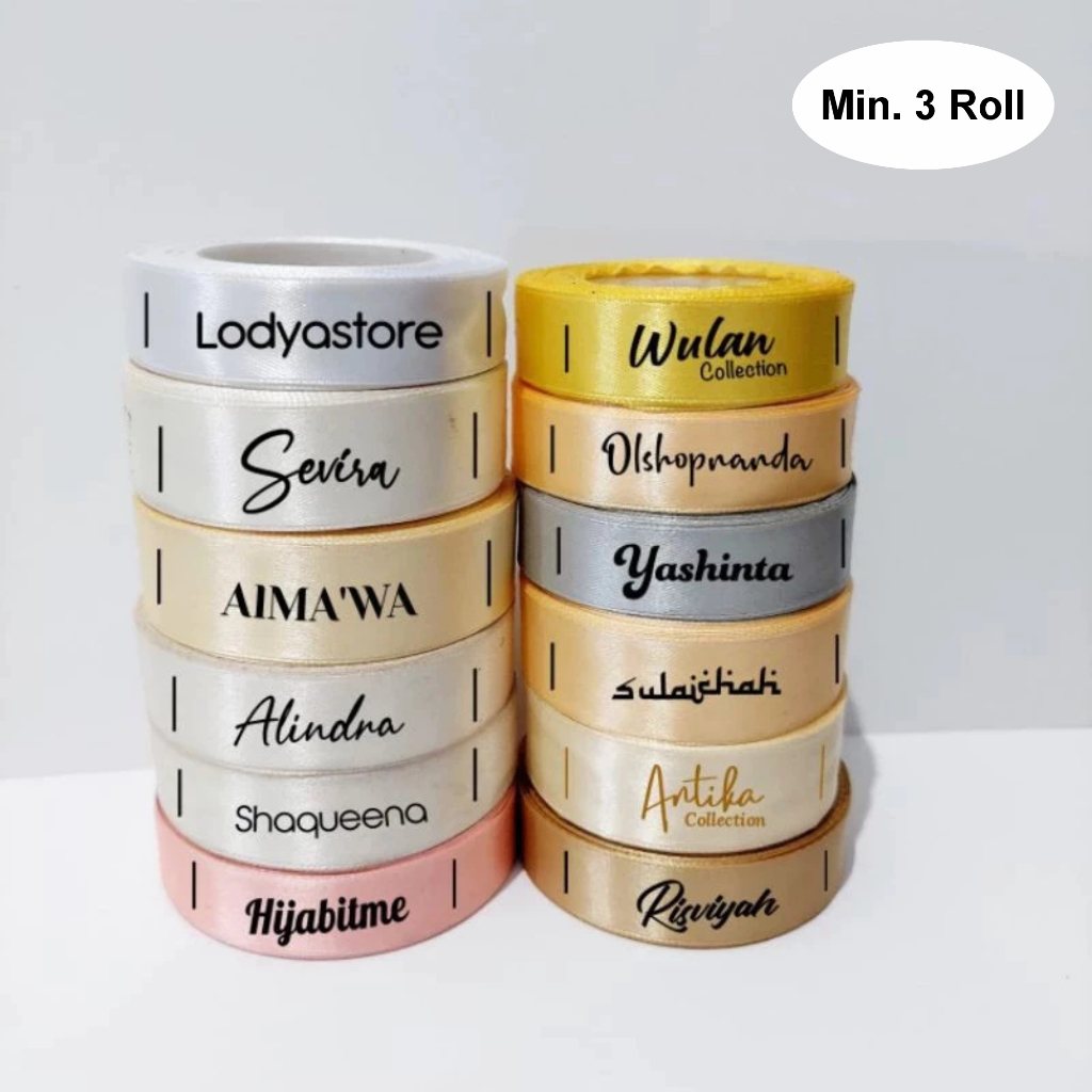 pita satin custom label pita sablon custom pita satin label label kado pita custom pita kado custom