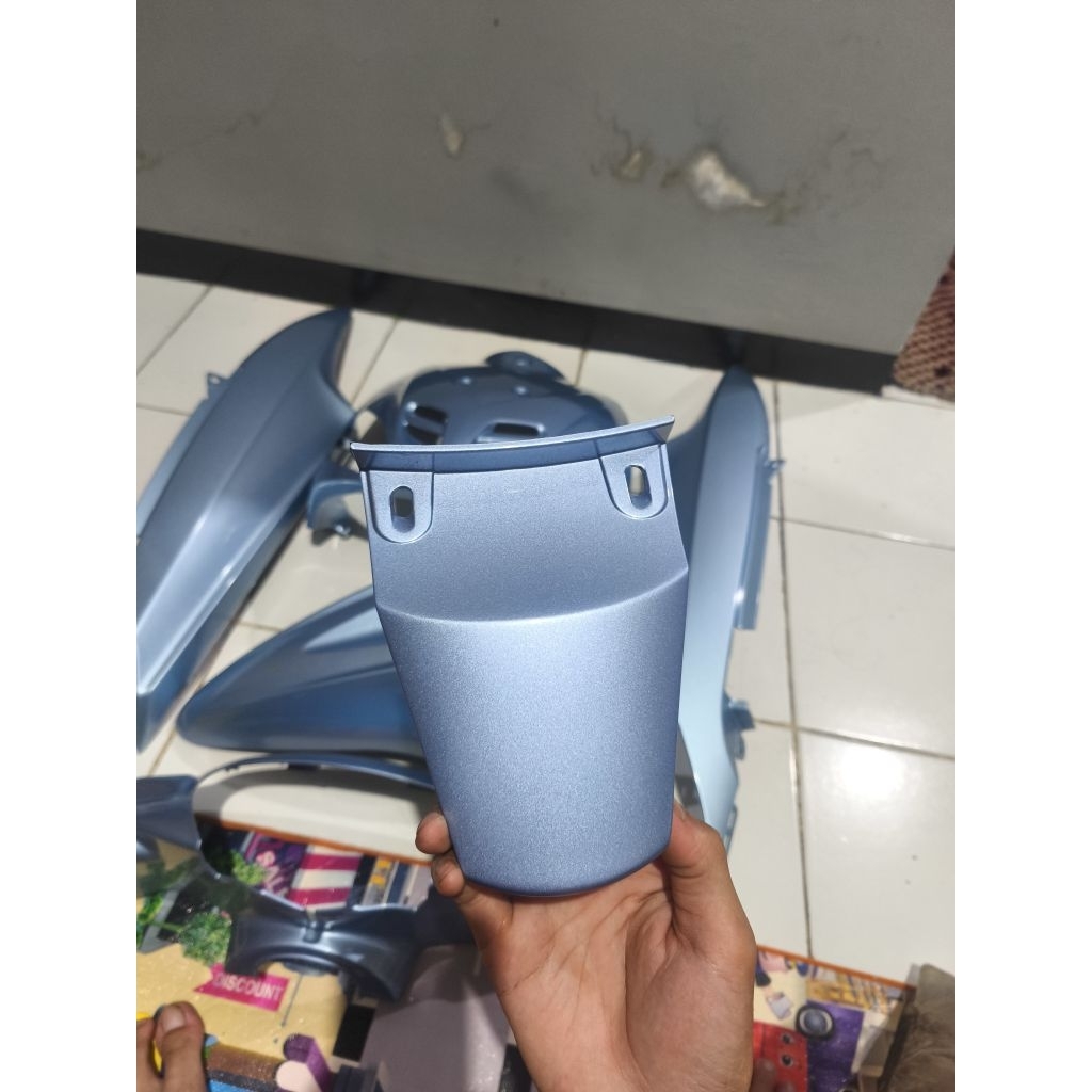BODY SET ALUS MIO SPORTY ORIGINAL YAMAHA 5TL BIRU MUDA BIRU TELOR ASIN