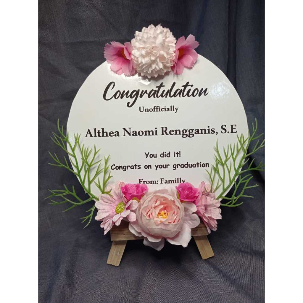 PAPAN BUNGA AKRILIK MINI | BUNGA AKRILIK STAND | KADO Seminar, Sidang, Graduation,Birthday, GrandOpe
