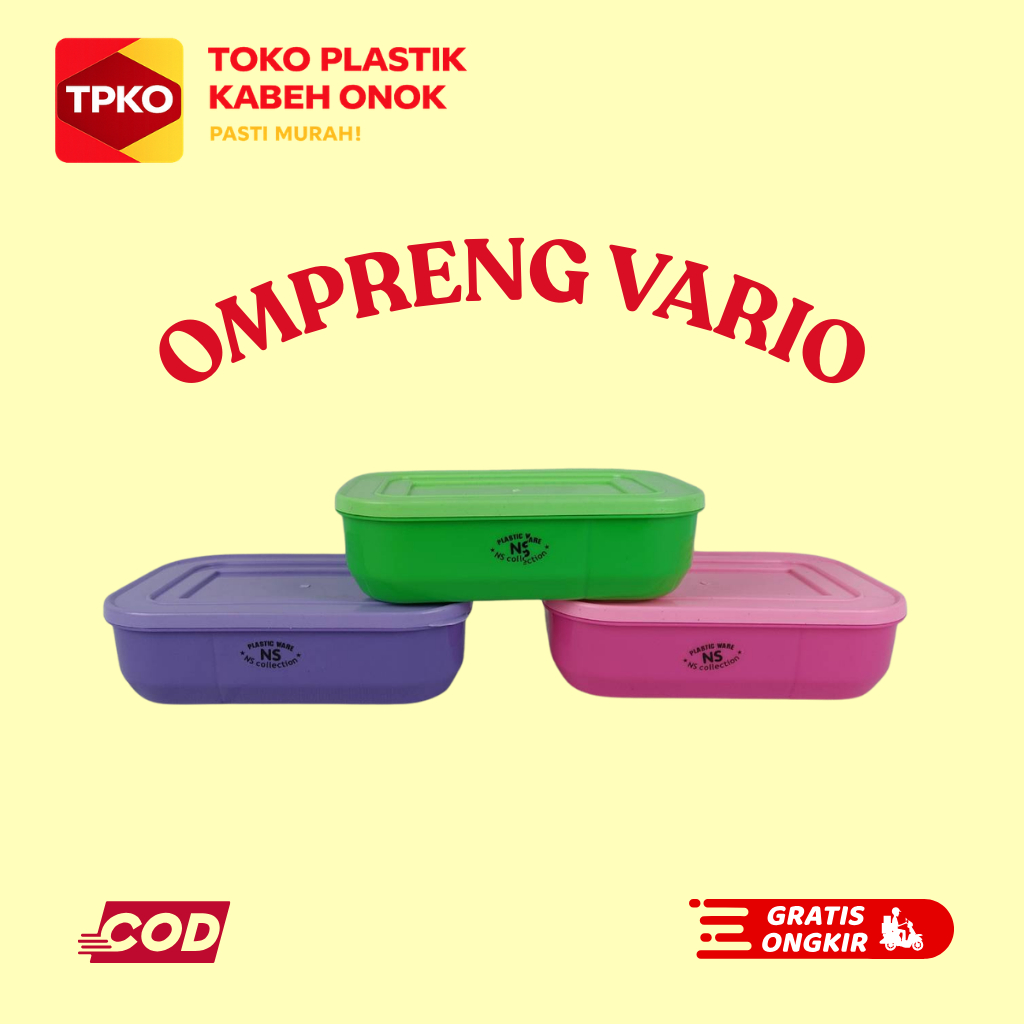 Ompreng Plastik Vario - Kotak Bekal