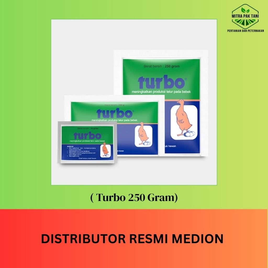 Turbo 250 gram - efektif untuk meningkatkan produktivitas telur bebek