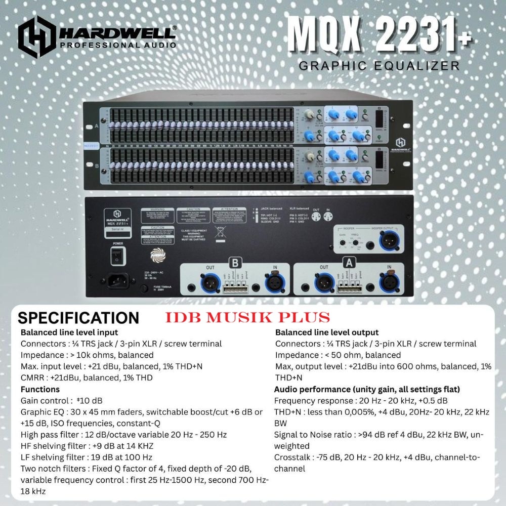 Equalizer Hardwell MQX2231+ MQX 2231+ Equaliser Original