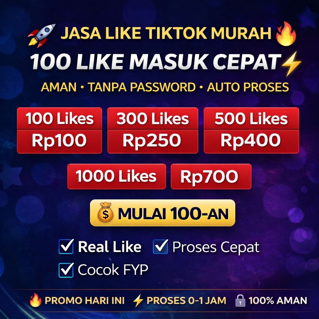100 Like TikTok REAL & CEPAT | Aman No Password | Auto Masuk