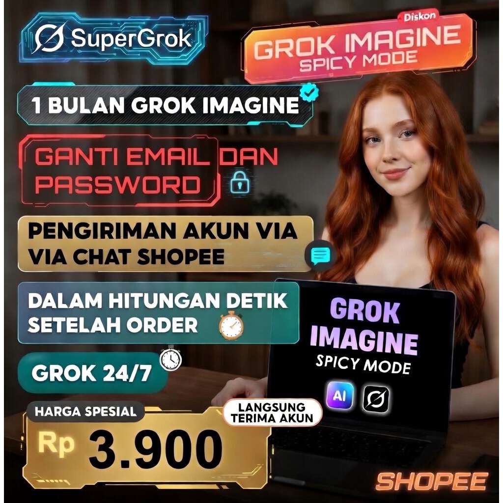 SUPER GROK PRIVATE 1 BULAN | SuperGrok 30 Hari Private | Akun Grok Private 1 Bulan | Grok Premium Pr