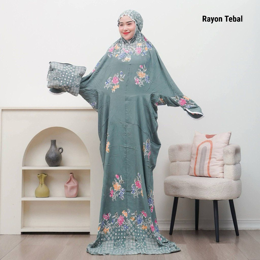 MUKENA TERUSAN RAYON JUMBO BATIK CAP PEKALONGAN