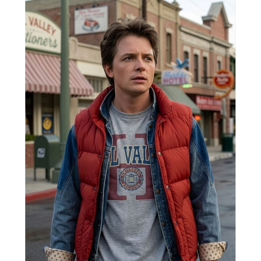 (Kaos Branded) Universal Studios "Back To The Future - Hill Valley" Movie 1985 Promo Tee