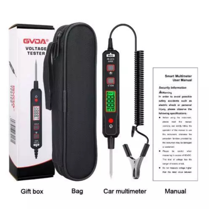 Detector Multimeter Detektor Tegangan Listrik Mobil dan Umum GD181 GVDA DC Voltage