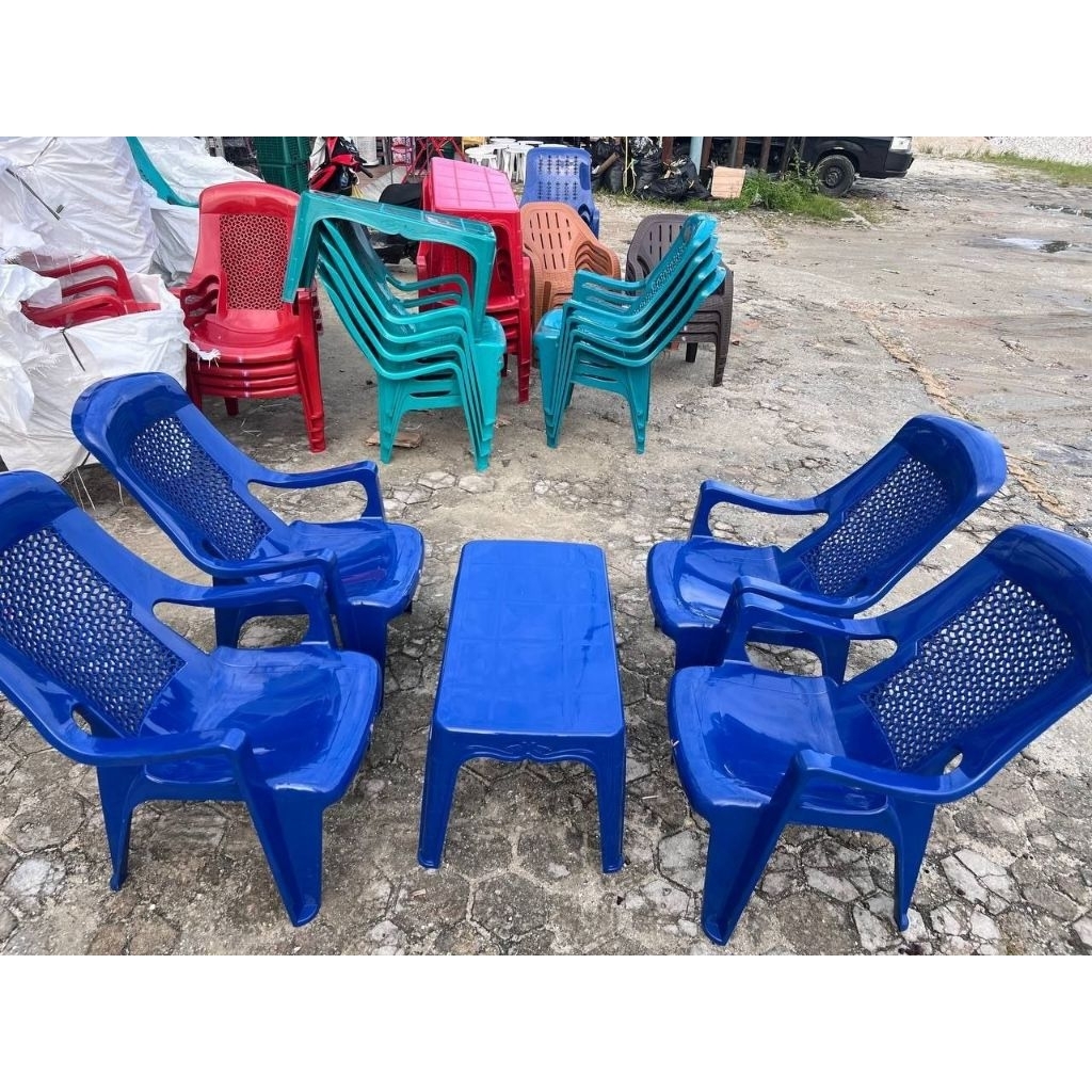 Kursi sandaran tinggi Verona twinpan1 set 4 kursi + 1 meja