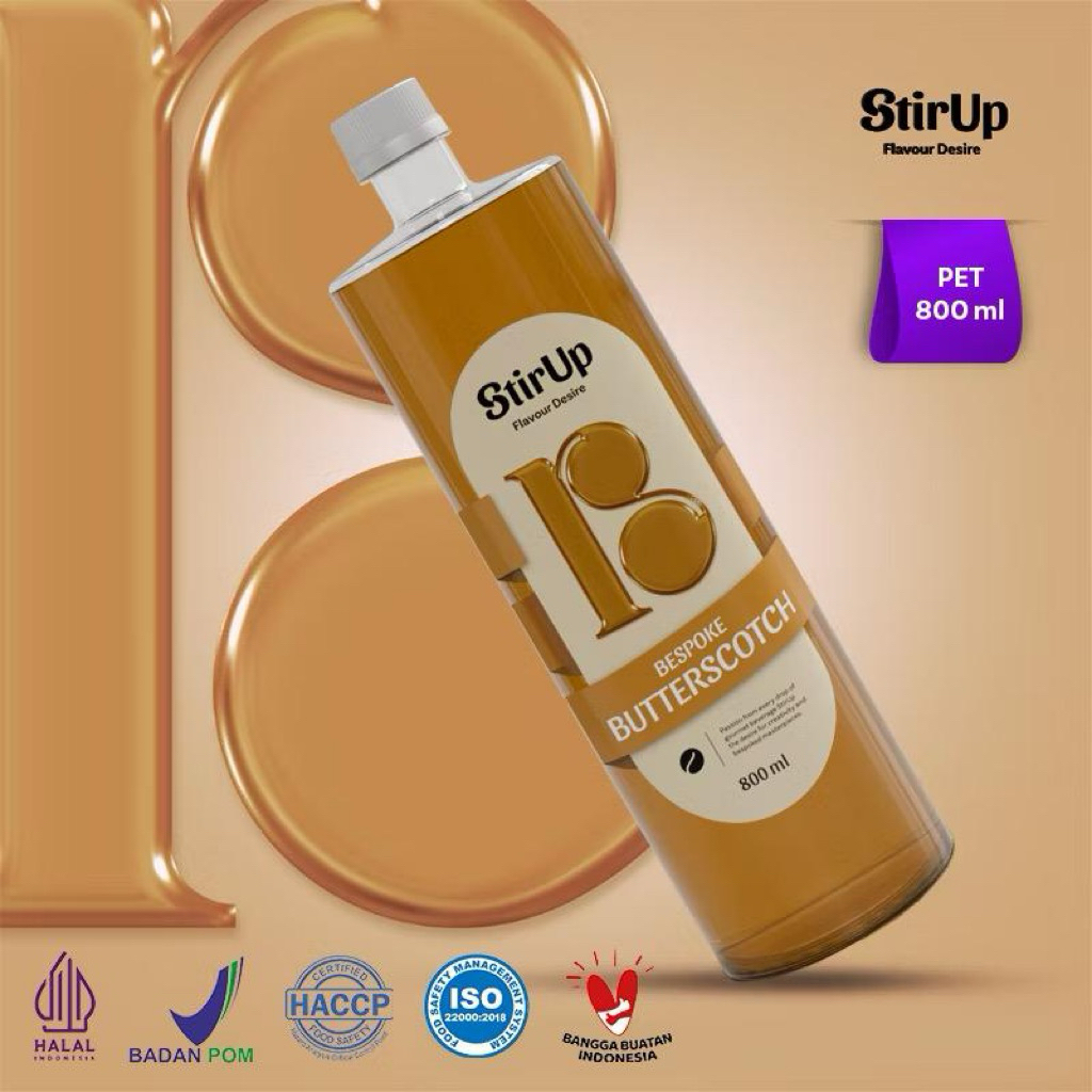 StirUp Syrup Bespoke Butterscotch- Gourmet Syrup rasa Butterscotch