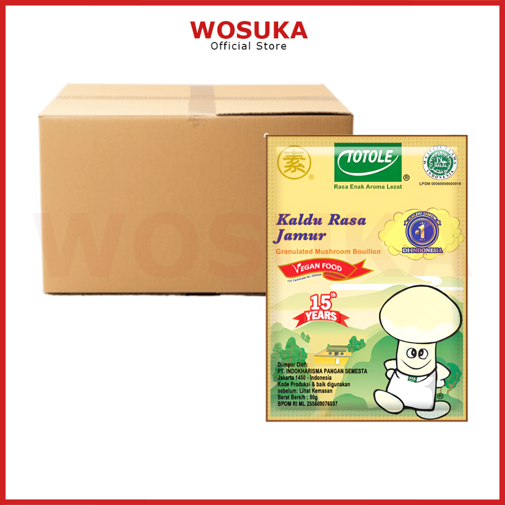 CTN - TOTOLE Kaldu Jamur 80 gram 1 Dus | 1 Dus TOTOLE Kaldu Rasa Jamur 80 gr | TOTOLE Mushroom Bouil