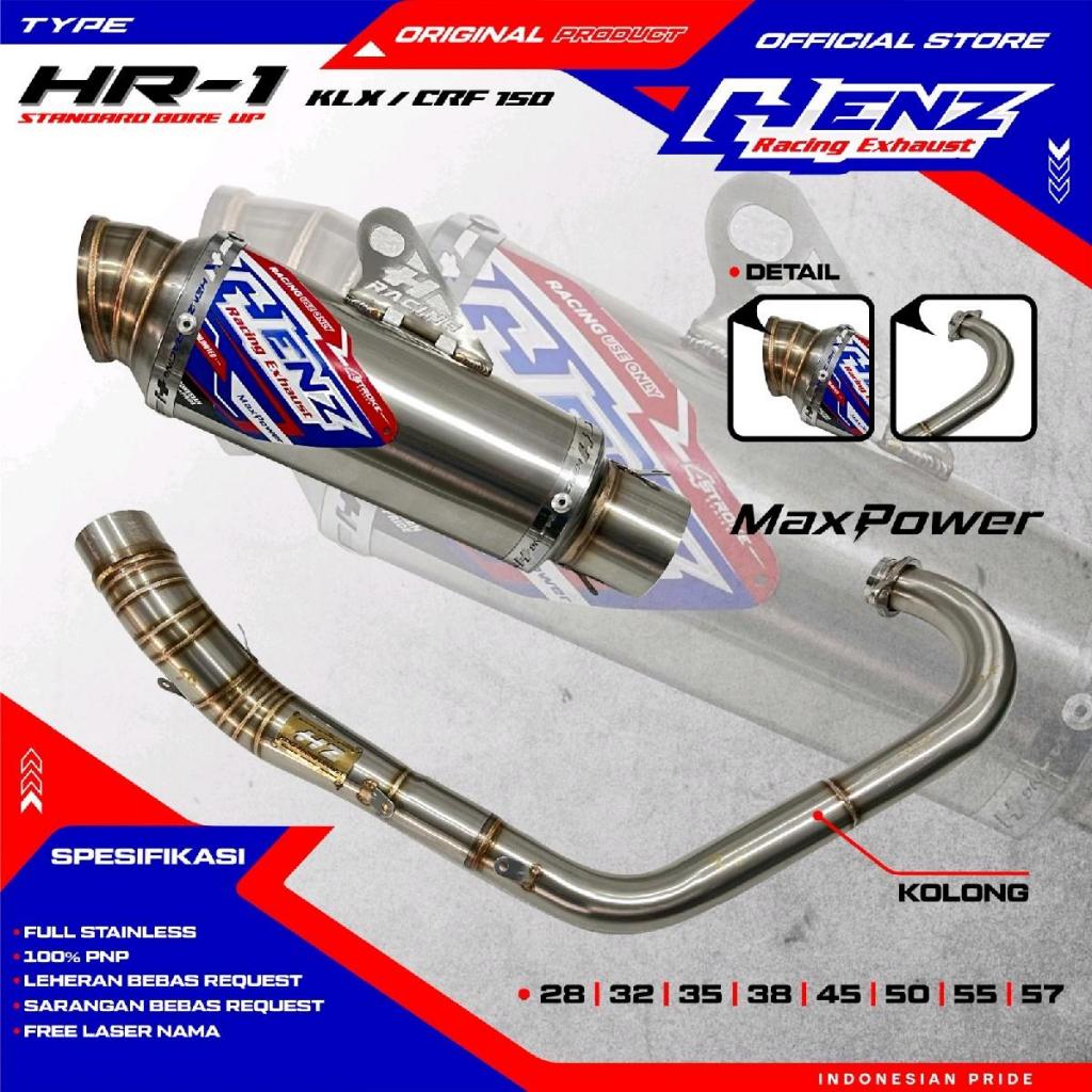 Kenalpot kolong KLX/DTRACKER HR-1 Henz Racing Exhaust
