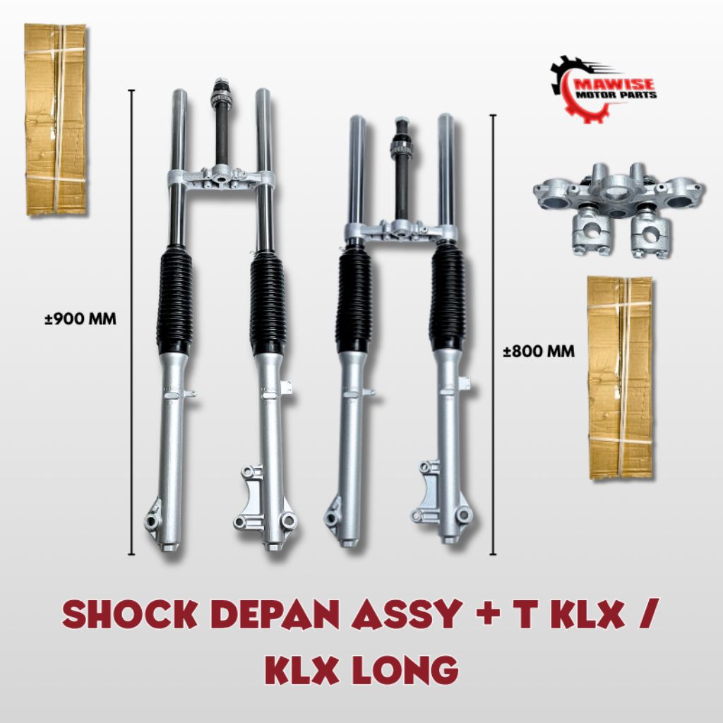 SHOCK DEPAN ASSY + T KLX, KLX LONG - SHOCK ASSY depan klx shock klx short original shock depan klx L