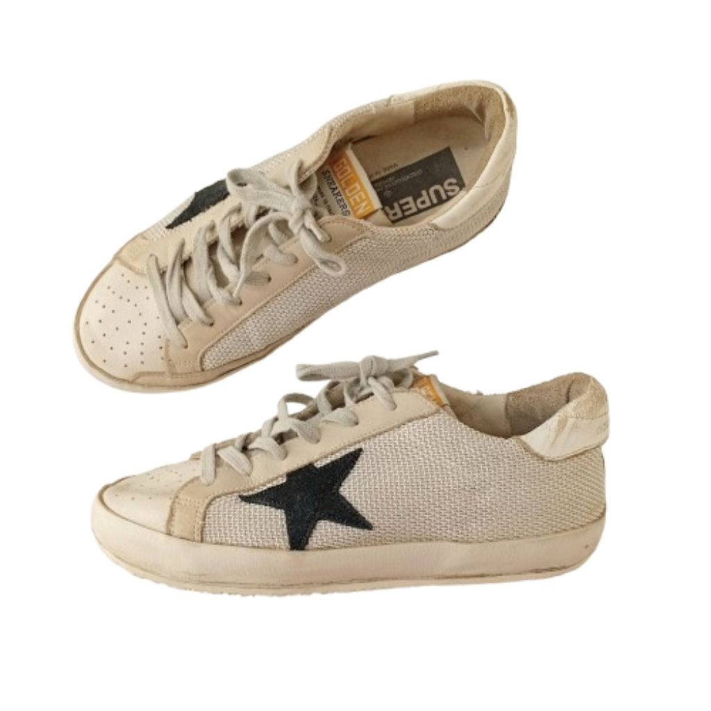 Sepatu / Shoes Golden Goose Deluxe Brand White Leather Super Star Lace Up Sneakers Men Women GGDB/SS