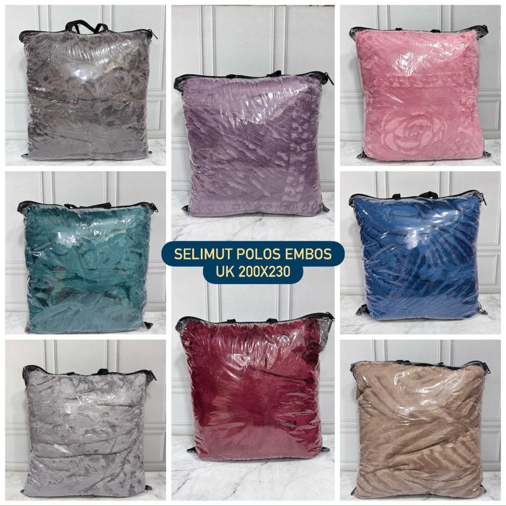READY STOCK SELIMUT POLOS SELIMUT BULU EMBOS SELIMUR UKURAN 200x230