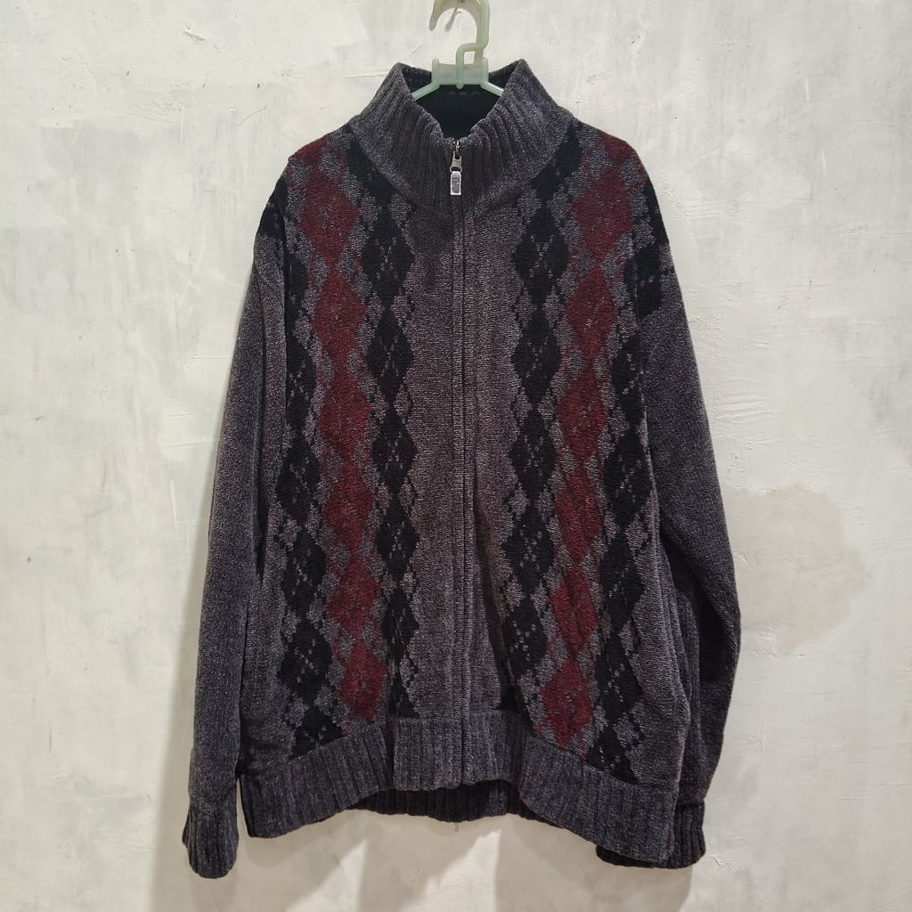 Jaket Rajut Motif Vintage Club Second not nike