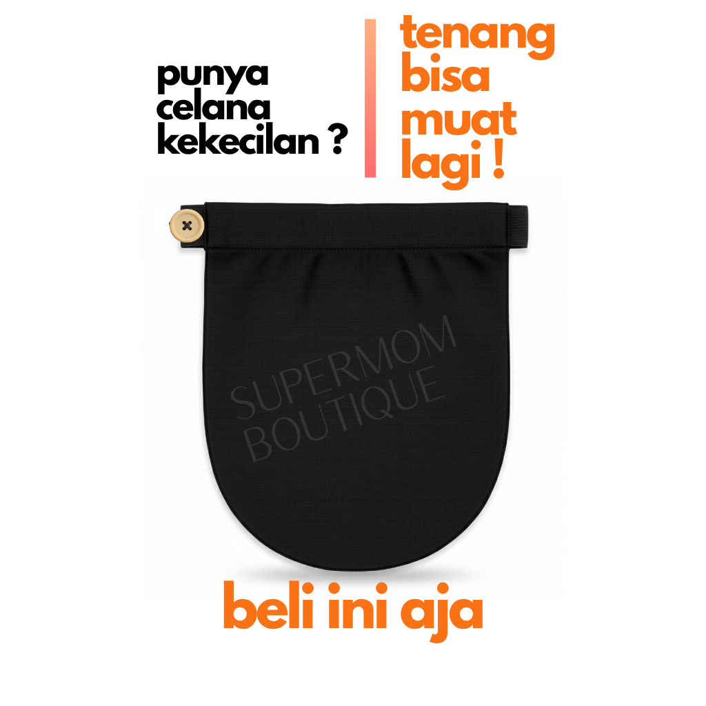 Penyambung Celana Hamil |Belly Belt Extender Stretch | Pelebar Pinggang Wanita - Tipe Kait | Kain Wa