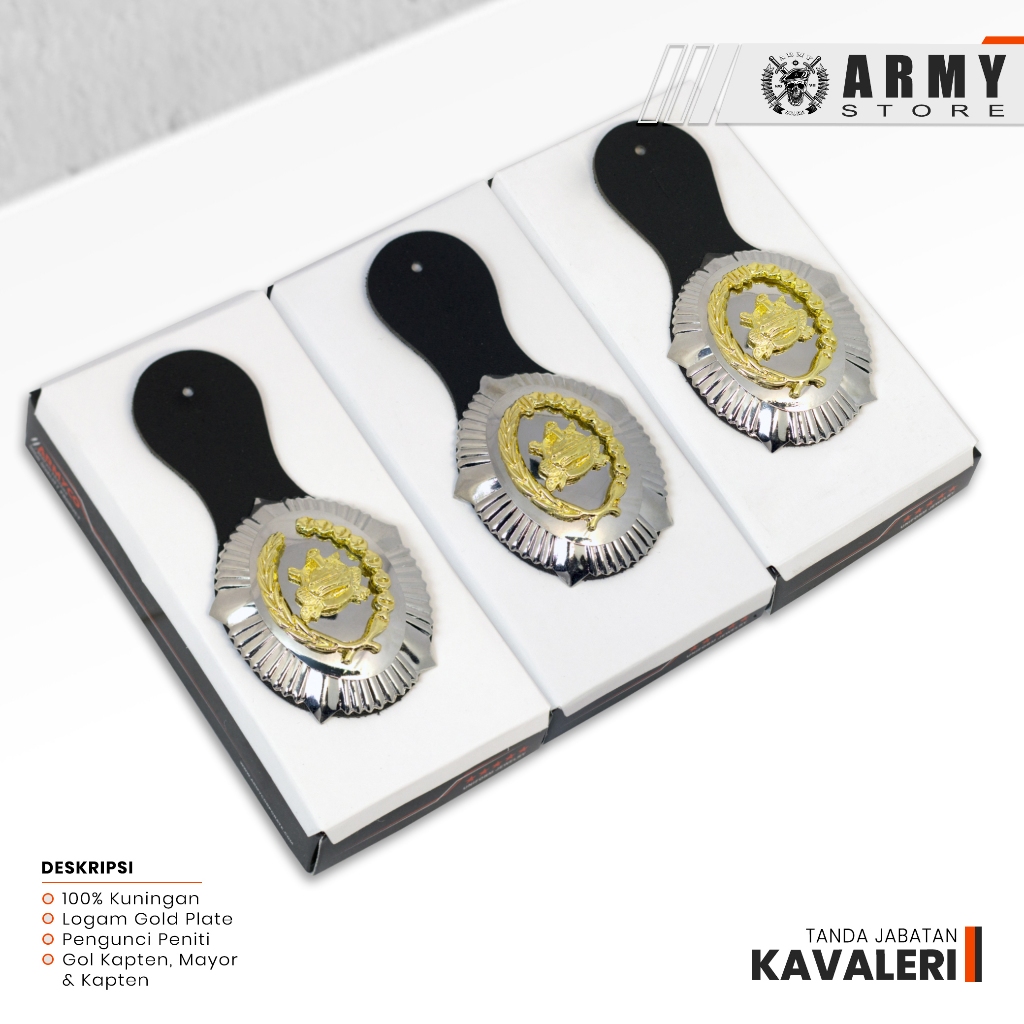 Tanda Jabatan Kavaleri Danki Kapten / Mayor / Letkol Premium