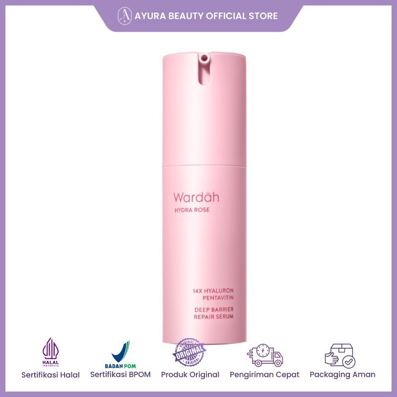 Wardah Hydra Rose 14X Hyaluronic Pentavitin Deep Barrier Repair Serum