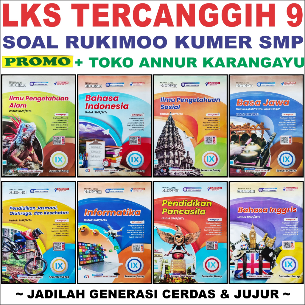 Rukimoo LKS SMP 9 TER CANGGIHPromo * Kunci Jawaban Kelas 9 MODUL CANGGIH Promo Soal Buku Paket 9A 9B