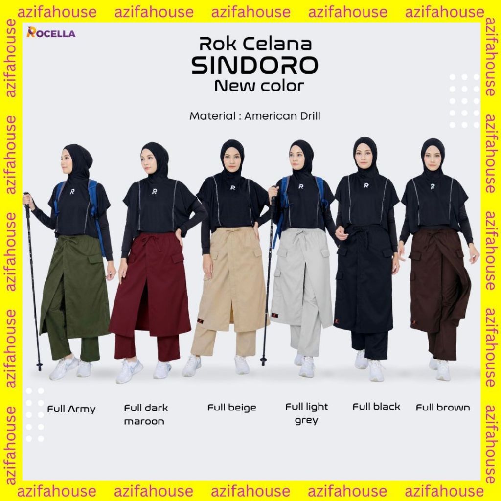 ROCELLA ROK CELANA SINDORO - ROK CELANA AMERICAN DRILL - ROK CELANA OLAHRAGA WANITA - ROK CELANA OUT
