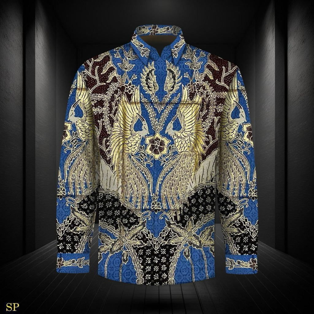 Kain Batik Tulis Sutra Prada Premium Pola Kemeja - RR016