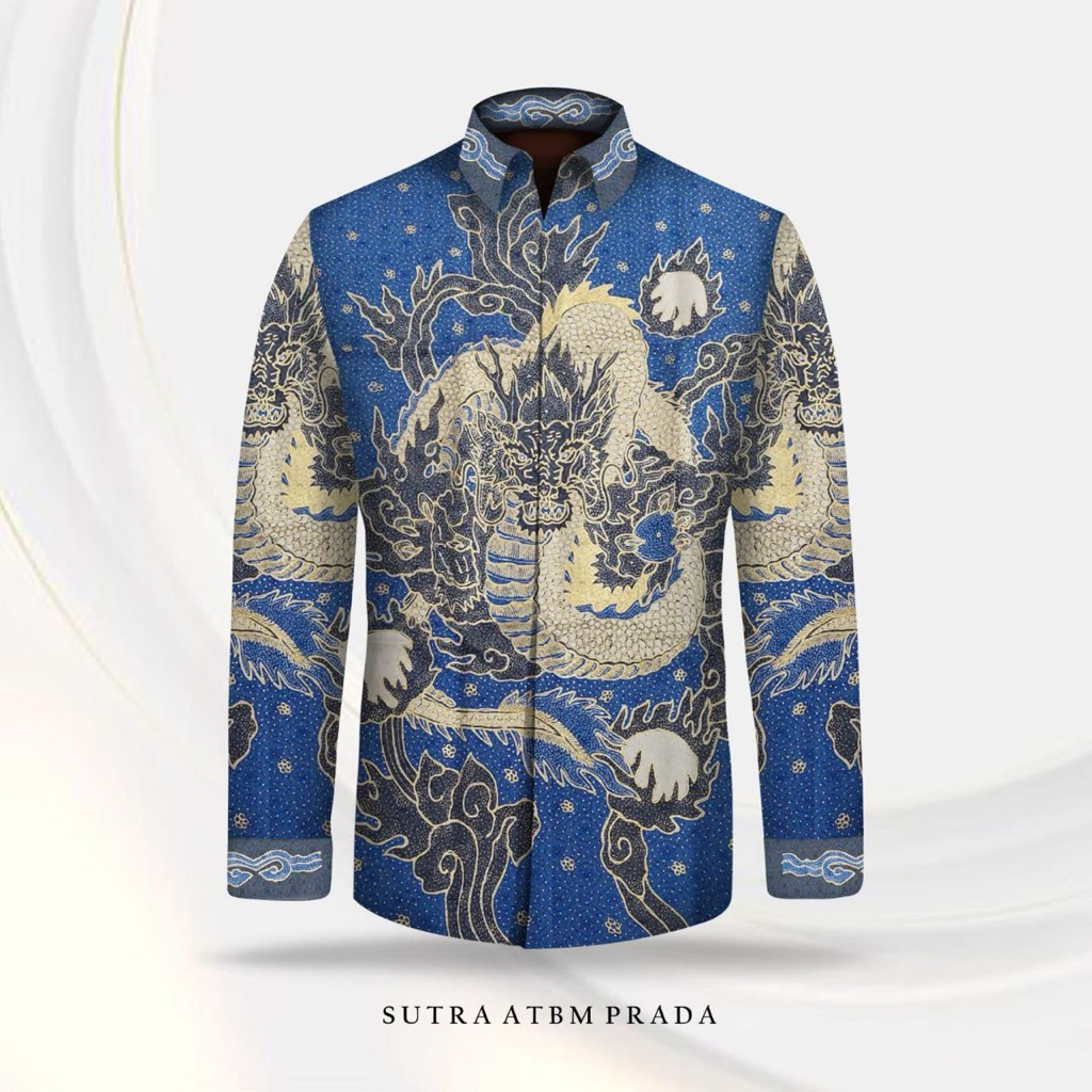 Kain Batik Tulis Sutra Prada Premium Pola Kemeja - RR017