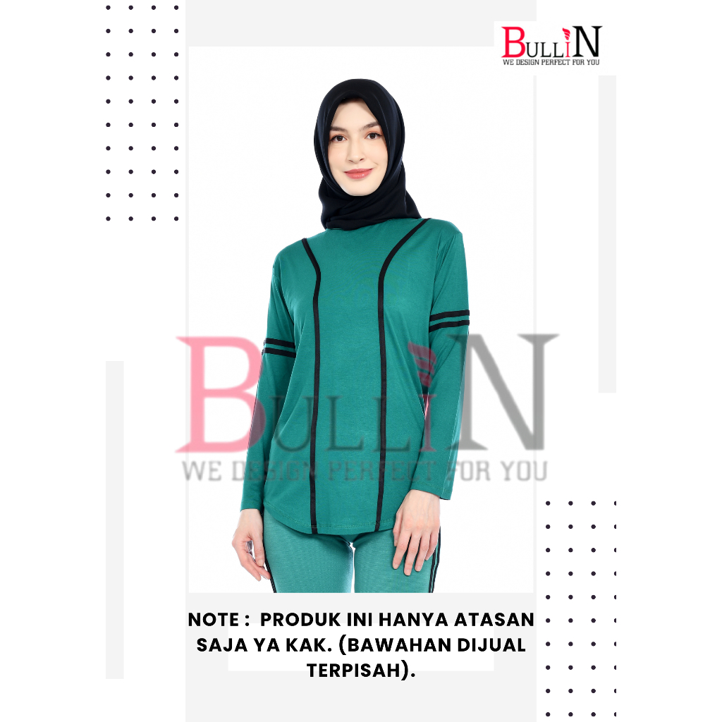 baju senam kerin panjang / atasan zumba cewek / Bullin