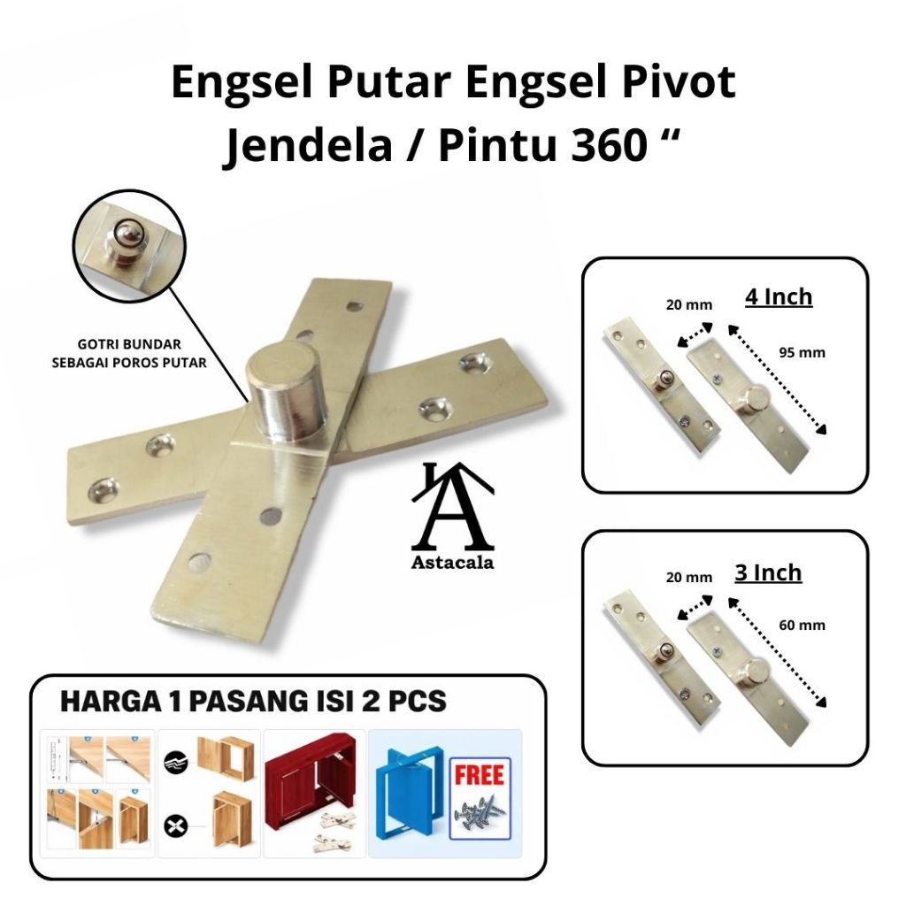 Anti Karat Dan Korosi Engsel Pivot Jendela Engsel Putar Jendela