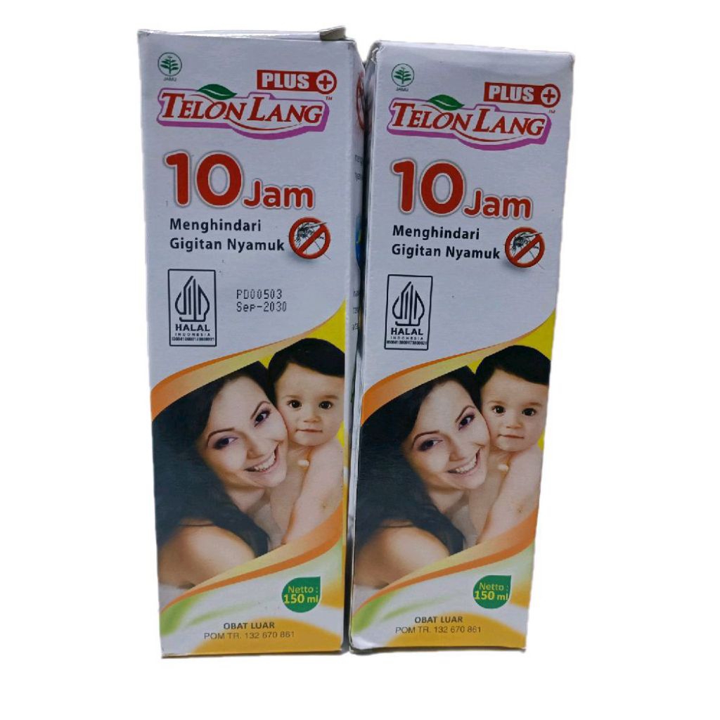 [PAKET 2 BOTOL JUMBO] TELON LANG PLUS Anti Nyamuk 10Jam Kemasan 150ml