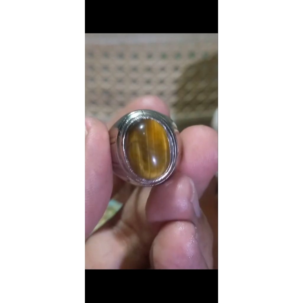Cincin natural Tiger eye