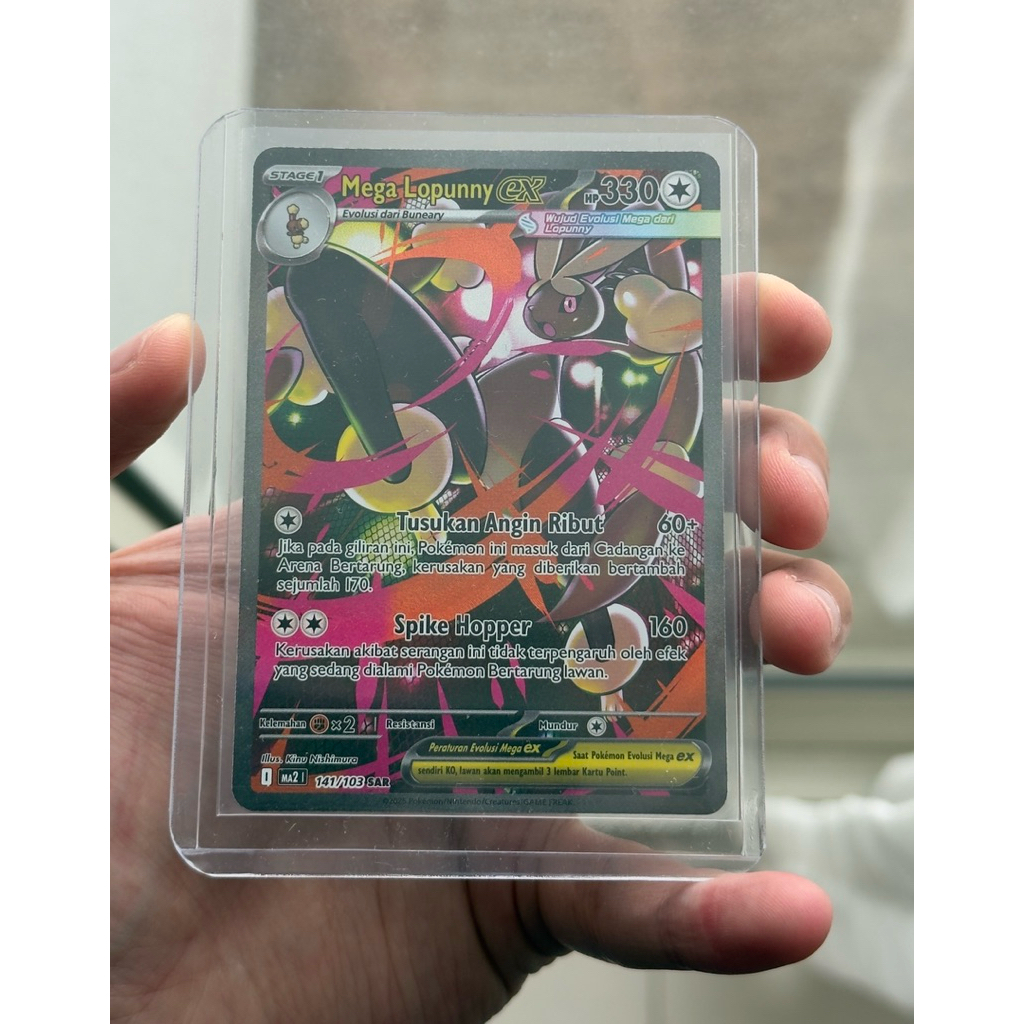 Kartu Pokemon Mega Lopunny EX SAR Indonesian Version