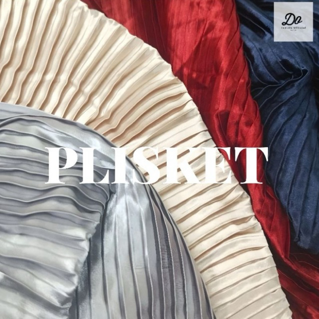 KAIN PLISKET / PLEATS BAHAN SATIN GLOSSY
