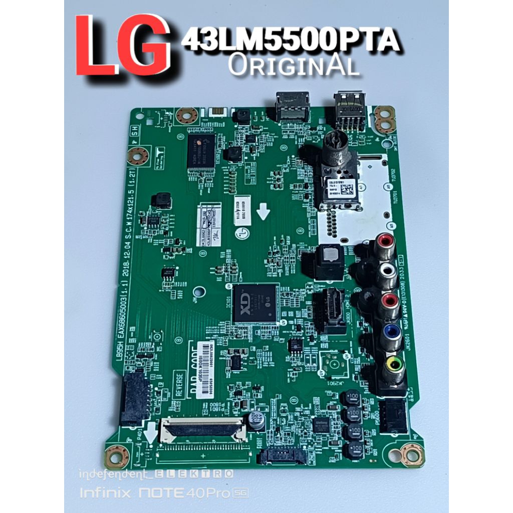 Mainboard Tv Led Lg 432LM5500PTA   Mainboard Tv LG 432LM5500PTA    Mesin Tv LG 43LM5500PTA    mb Lg 