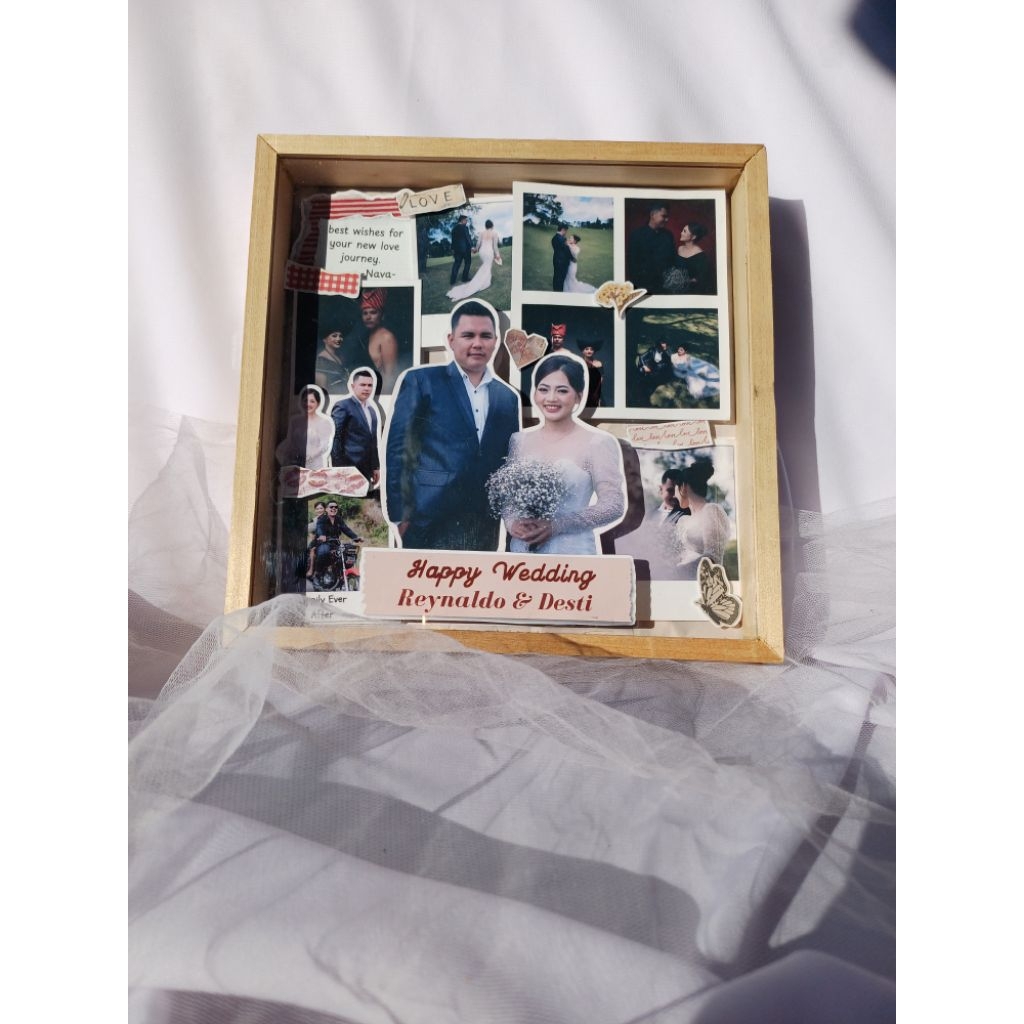 Pop Up Frame Custom / Kado Pernikahan / Kado Wedding / Kado Unik/Kado Estetik/Scrapbook Wedding/Fram