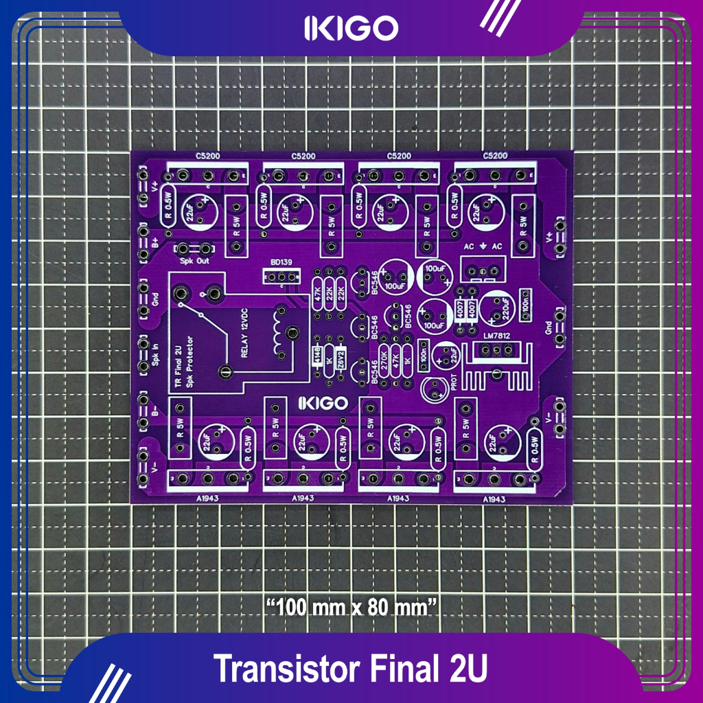 PCB Transistor TR Final 4 Set 2U Plus Speaker Protector Double Layer