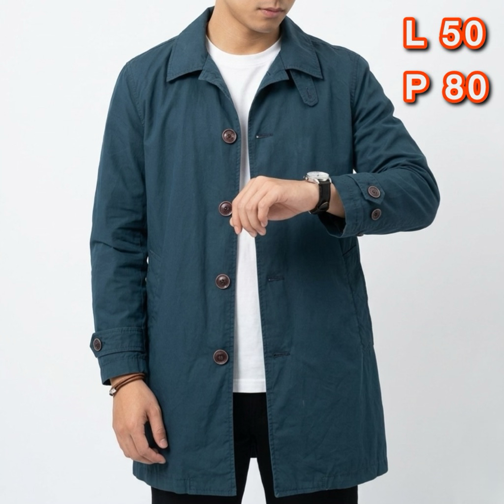 FRJ Jeans Urban Vintage Coat mantel second Original - jubah Long Coat Pria