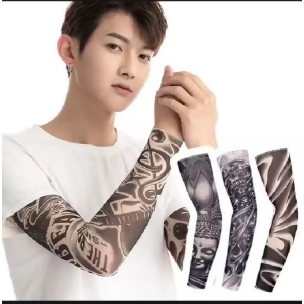 paket hemat 12 pcs manset tangan manset tato random motif keren untuk gaya gaya an bahan lembut adem
