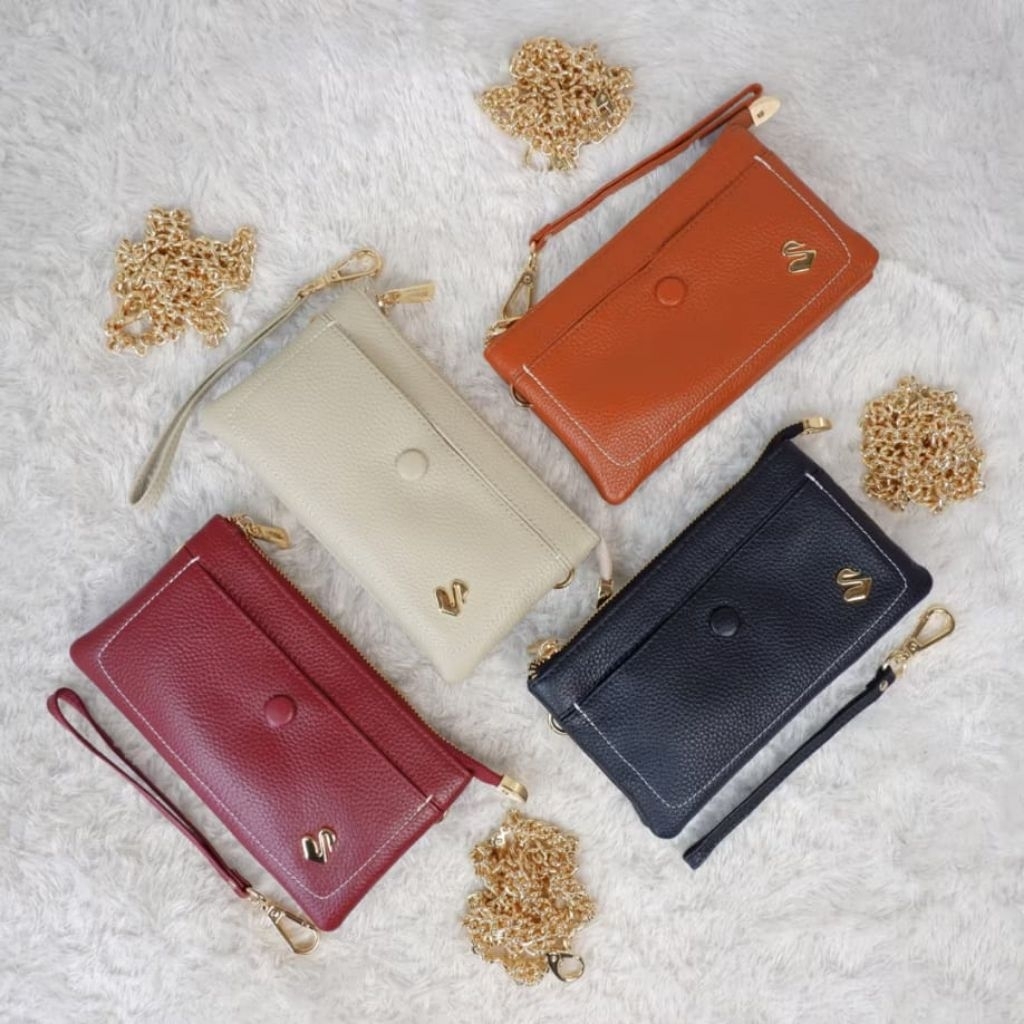 Tas Kulit Asli Savvy Leather Asli 8361 clucth wanita