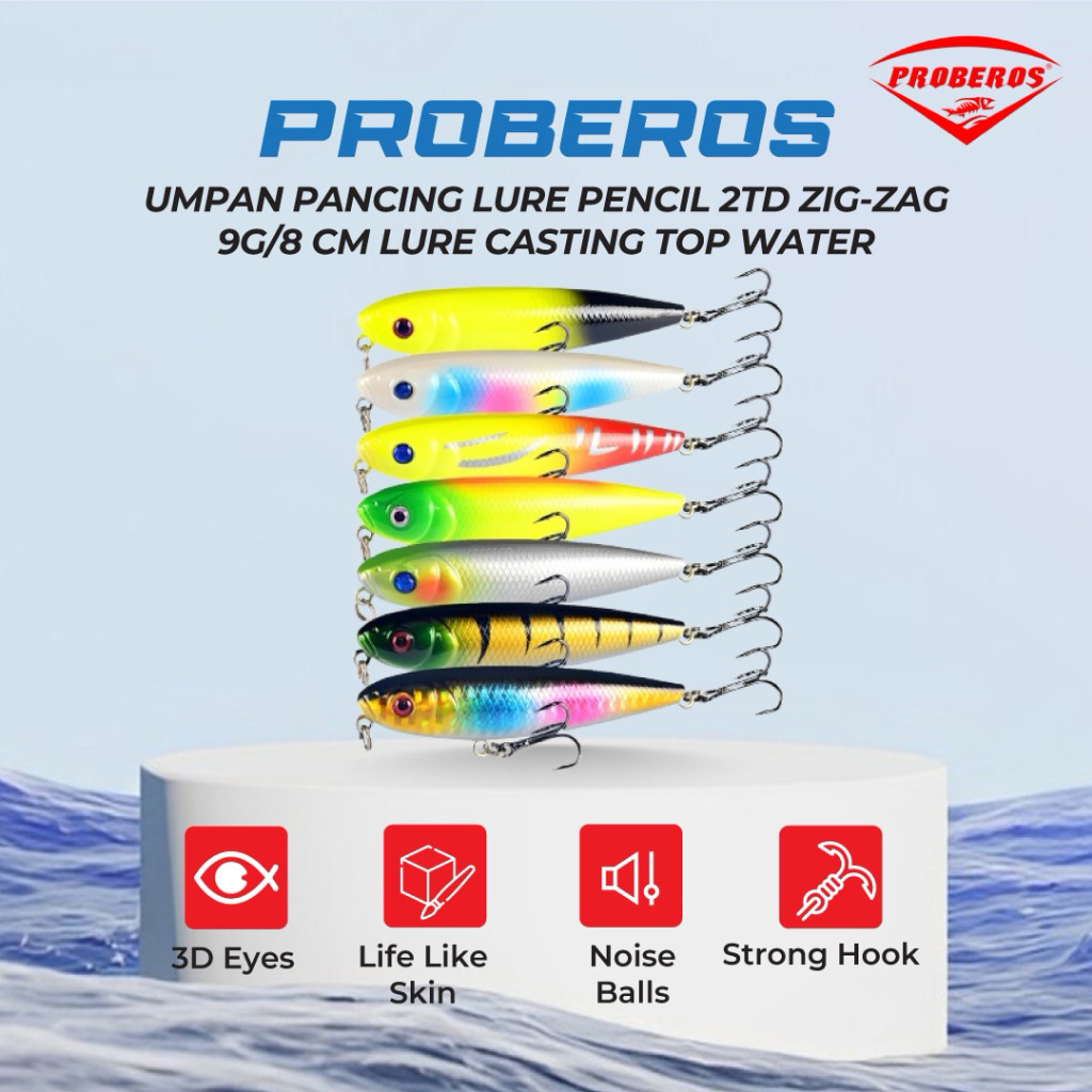 Lure Pencil Lure WTD Killer Proberos dan Replika Duo Realis 8,5cm / 9gram Floating Good Action Bahan